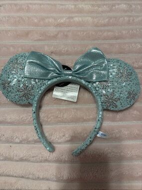 Disney Frozen Sequin Mouse Ear Headband - Light Blue